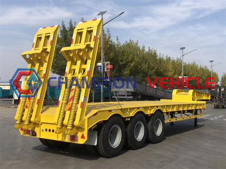 13M 60T 3 Axle Lowbed Semi Trailer