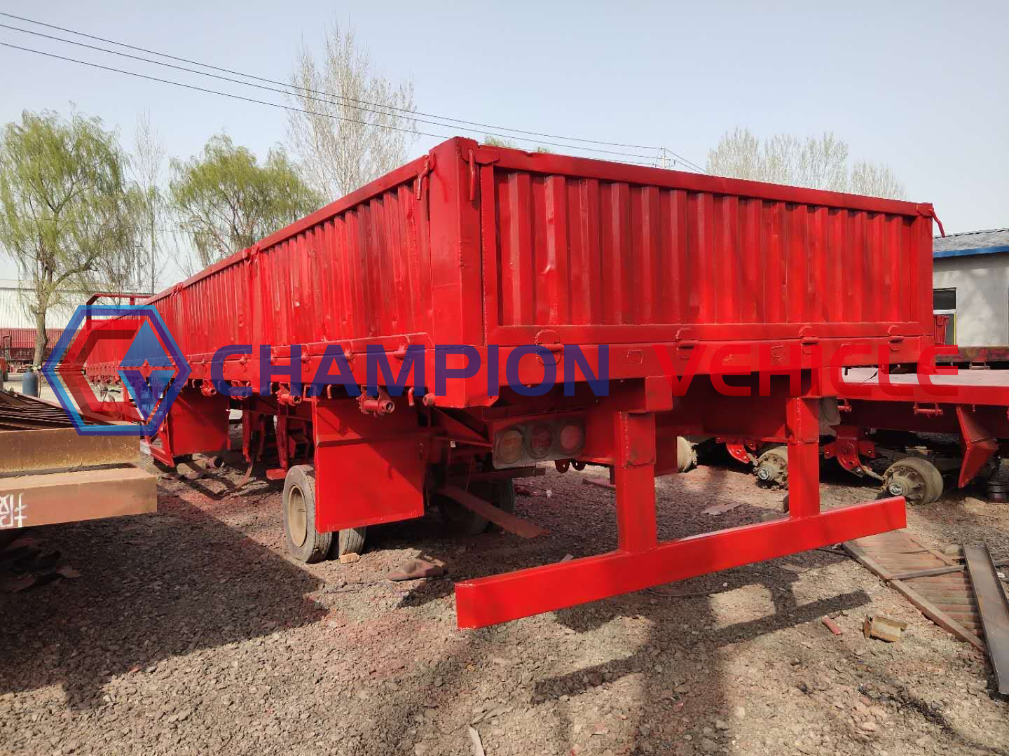 Used Cargo Semi Trailer With 3 Axles
